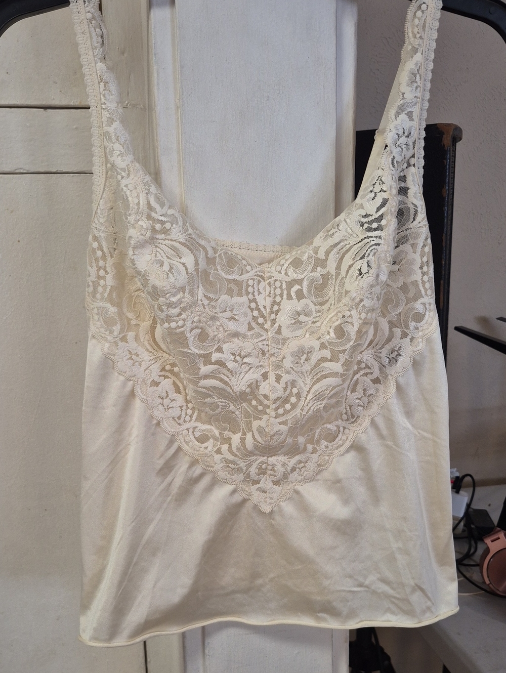 Lace-Trim Ivory Women's Chemise